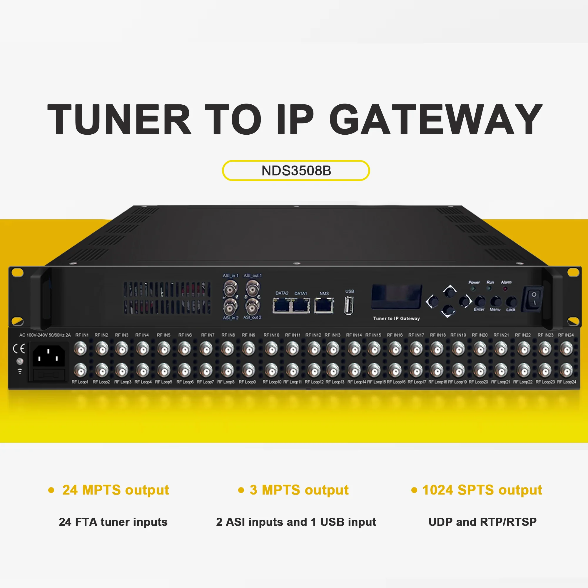 

Оборудование для фронт-энд-систем DTV: приемники DVB-S2, S2X, DVB-T2, ISDBT, DVB-C, ATSC, RF-IP-преобразователи, ASI IRD, 12/16-тюнерные IP-шлюзы
