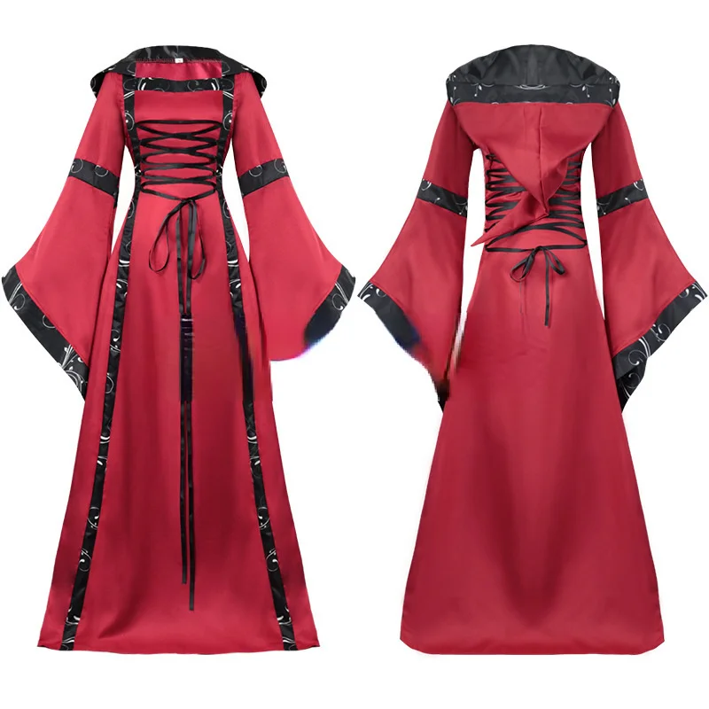 Feminino medieval renascentista vestidos princesa merida cosplay trajes de halloween europeu gótico vintage tribunal rainha vestidos