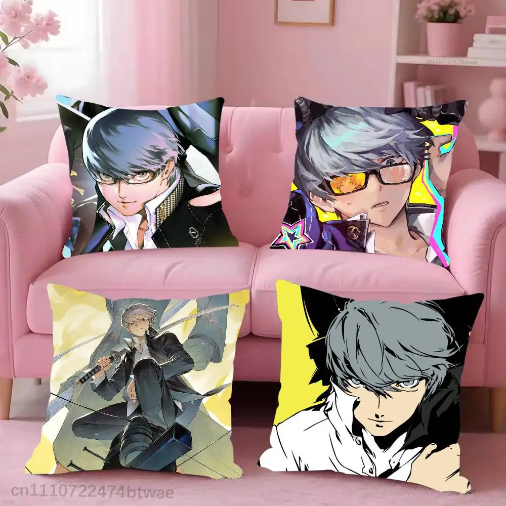 P-Persona 4 Yu Narukami Pillow Case Cover Square Sofa With For Pattern Comfortable Cushion suitable Of Room
