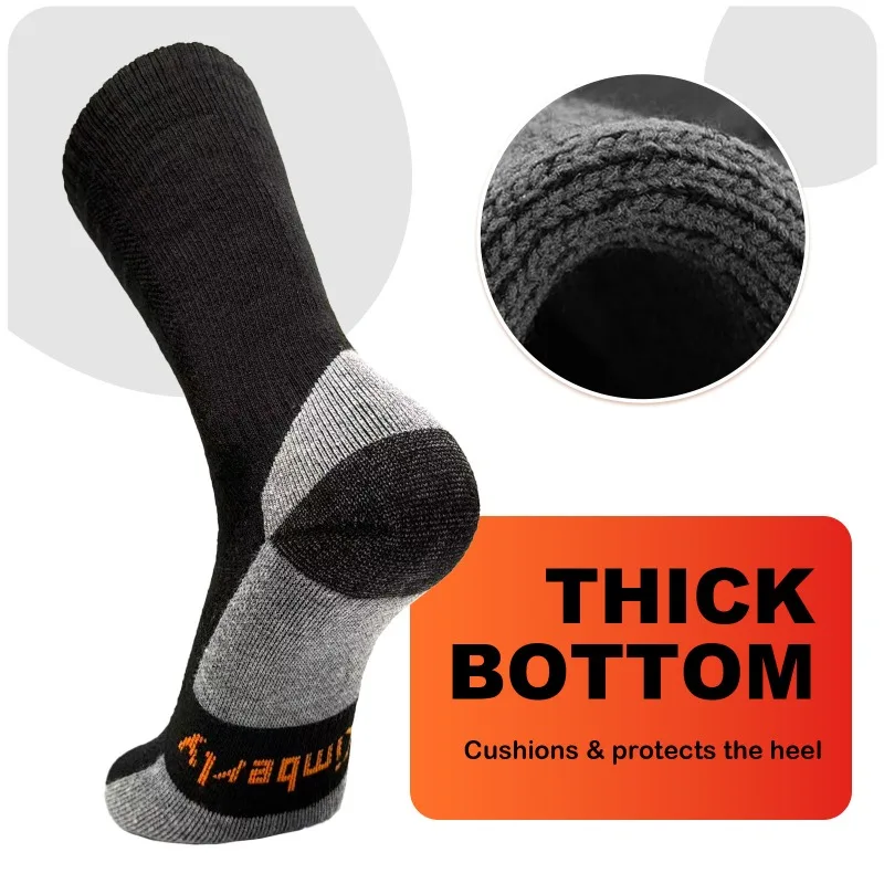 1/2 Pairs Thermal Socks Women Men Winter Warm Thick Wool Crew Socks For Work Hiking Walking Skiing Running Outdoor Sports Socks