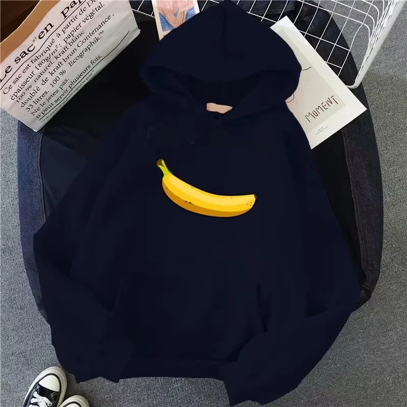 2025 Autumn Fashion Dolce & Banana Print Women Hoody Casual Fleece Woman Hoodie Hip Hop Pullover Streetwear Unisex Sweatshirts