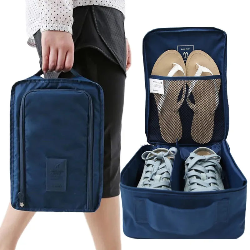 Bolsa multifuncional impermeable para zapatos, bolsa de almacenamiento de viaje conveniente, organizador portátil de nailon, bolsa de clasificación