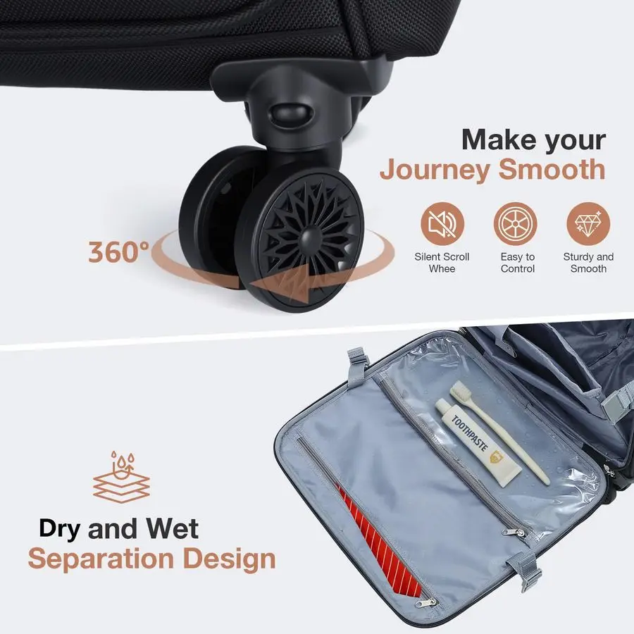 

Laptop Bag With a Compact Combination LockRolling Laptop Briefcase on Wheels for Women Men Fits Up to 15.6Inch computer Bags Wat