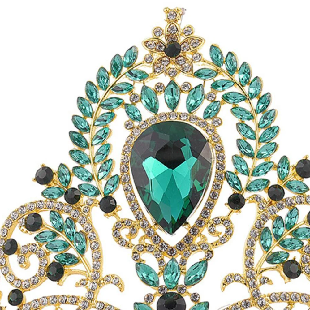 

1 шт., корона в стиле барокко, стразы, инкрустированная жемчугом, большой аксессуар для волос невесты, свадебная тиара, головной убор, корона в стиле барокко