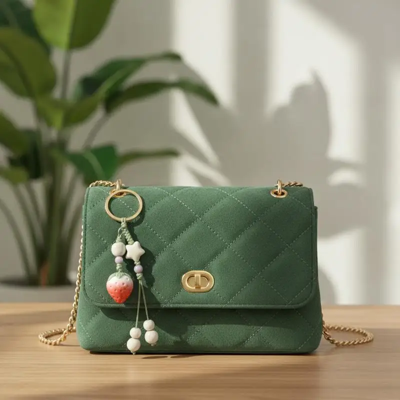 Handgefertigter Keramik-Erdbeer-Pfeffer-Schlüsselanhänger, Boho Perlen-Gewebter Schlüsselring, Niedlicher Taschenanhänger für Frauen und Mädchen, Geschenk, Tägliche Dekoration – Detail 11