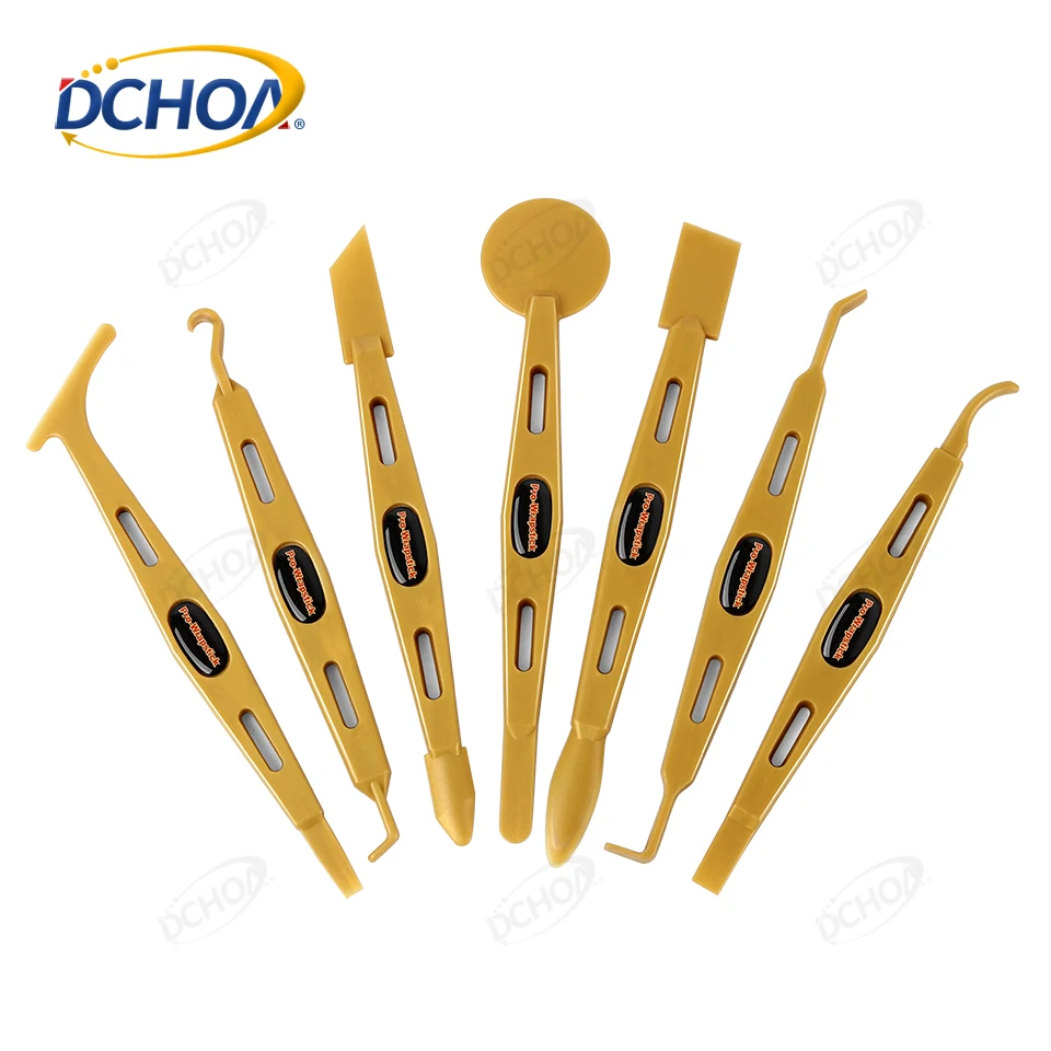 DCHOA 7PCS Magnetic Hard Squeegee Sticks for Car Vinyl Wrap PPF Window Tint Edge Tucking Wrapping Installation Tools