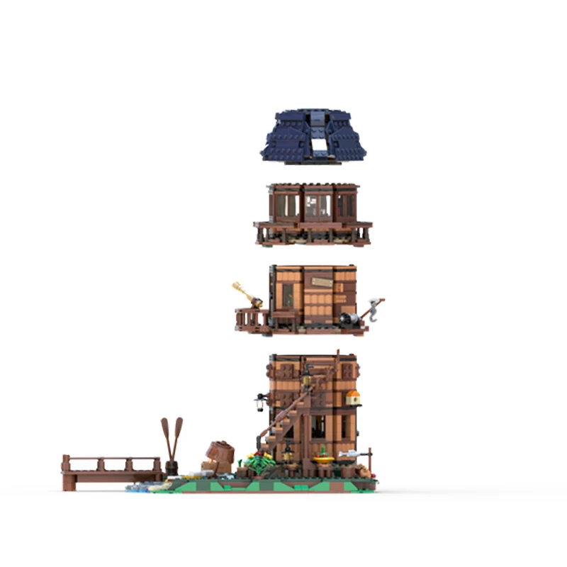 MOC-68088 originalità 21318-1 tecnologia architettonica del faro think Tree House Building Block assemblare modello Brick Toy Gif