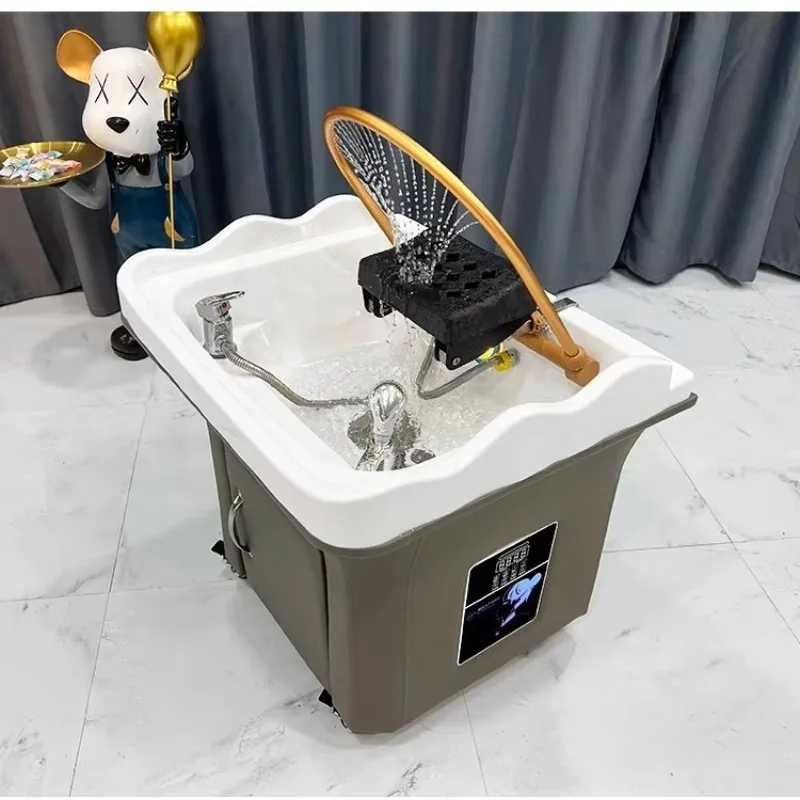 Portable Shampoo Basin Hair Wash Head Spa Shampoo Bowls/ Water Circulation + Fumigation Shampoo Bowl With Water Tank