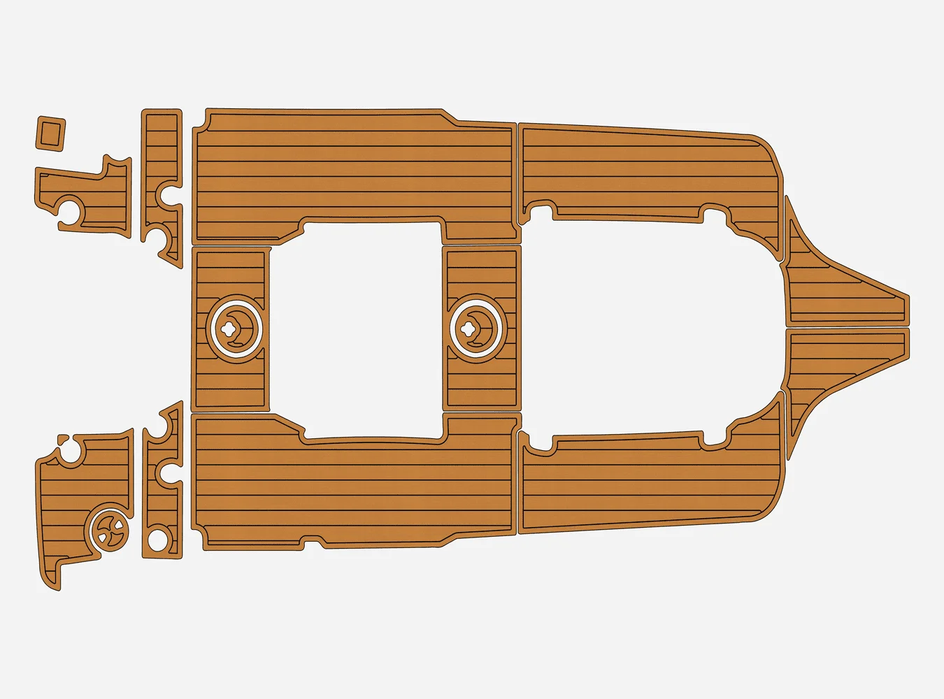 

2023 Sea Hunt 23 Escape 1/4 дюйма, 6 мм, пена EVA, нескользящий морской коврик из тикового дерева из ПВХ, настил из тикового дерева, водный ковер, морской пол