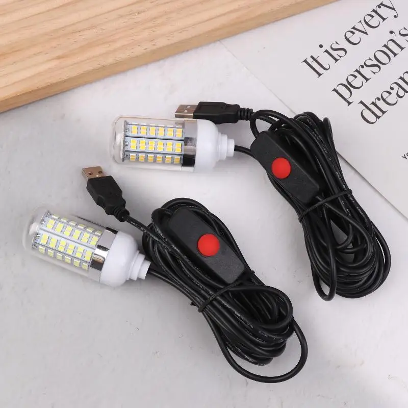 1 قطعة 5 فولت USB LED مصباح الصيد IP68 صياد السمك مصباح يجذب الجمبري الحبار كريل 4 ألوان تحت الماء إغراء الإضاءة لصيد الأسماك #5