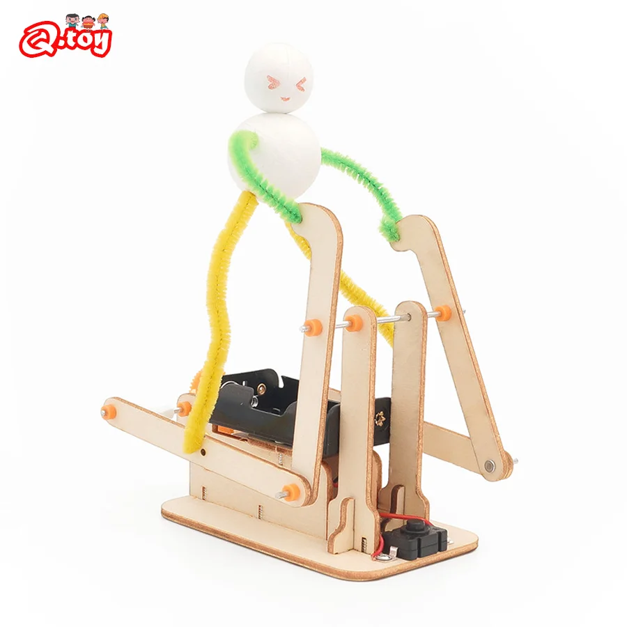 

DIY робот для бега, научные игрушки, детская технология, экспериментальный инструмент, набор стержней, Обучающие технические игры для детей