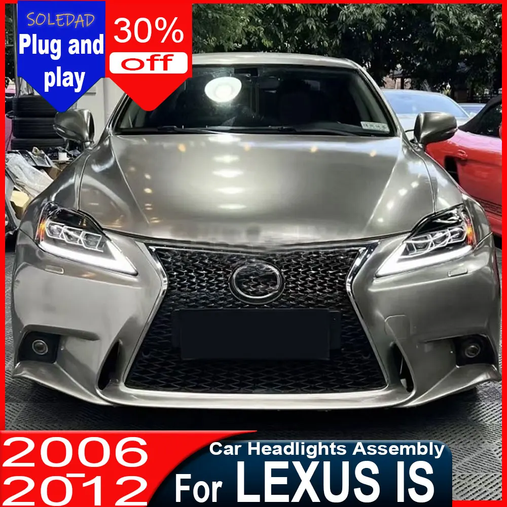 Car For Lexus IS250 IS250C IS350 IS350C IS300 2006-2012 Head Lamp Turn Signal Accessories LED Projector Headlights Plug and play