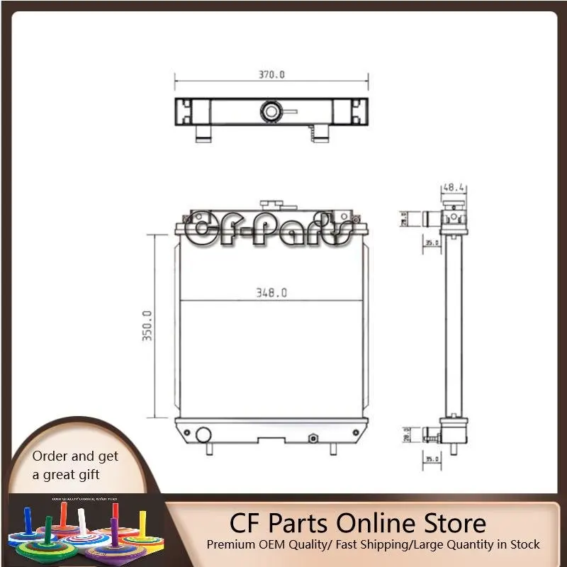 

Buy 243-6260 Water Tank Radiator Core ASS'Y For Caterpillar 301.6C 301.8C Engine L3E Free Shipping