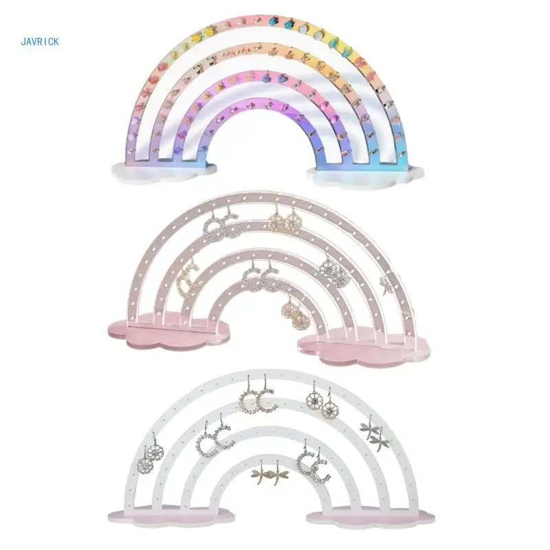 Delicate Rainbow Cloud Earring Display Rack Elegant Ear Ornament Storage Shelves