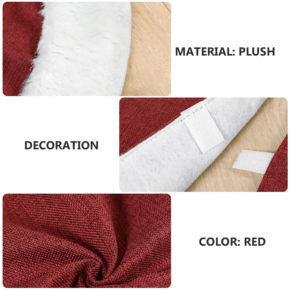 

1Pcs Xmas Tree Skirt Red Classic Pattern Quick Install Tree Bottom Decor Holiday Floor Mat for Home School Store