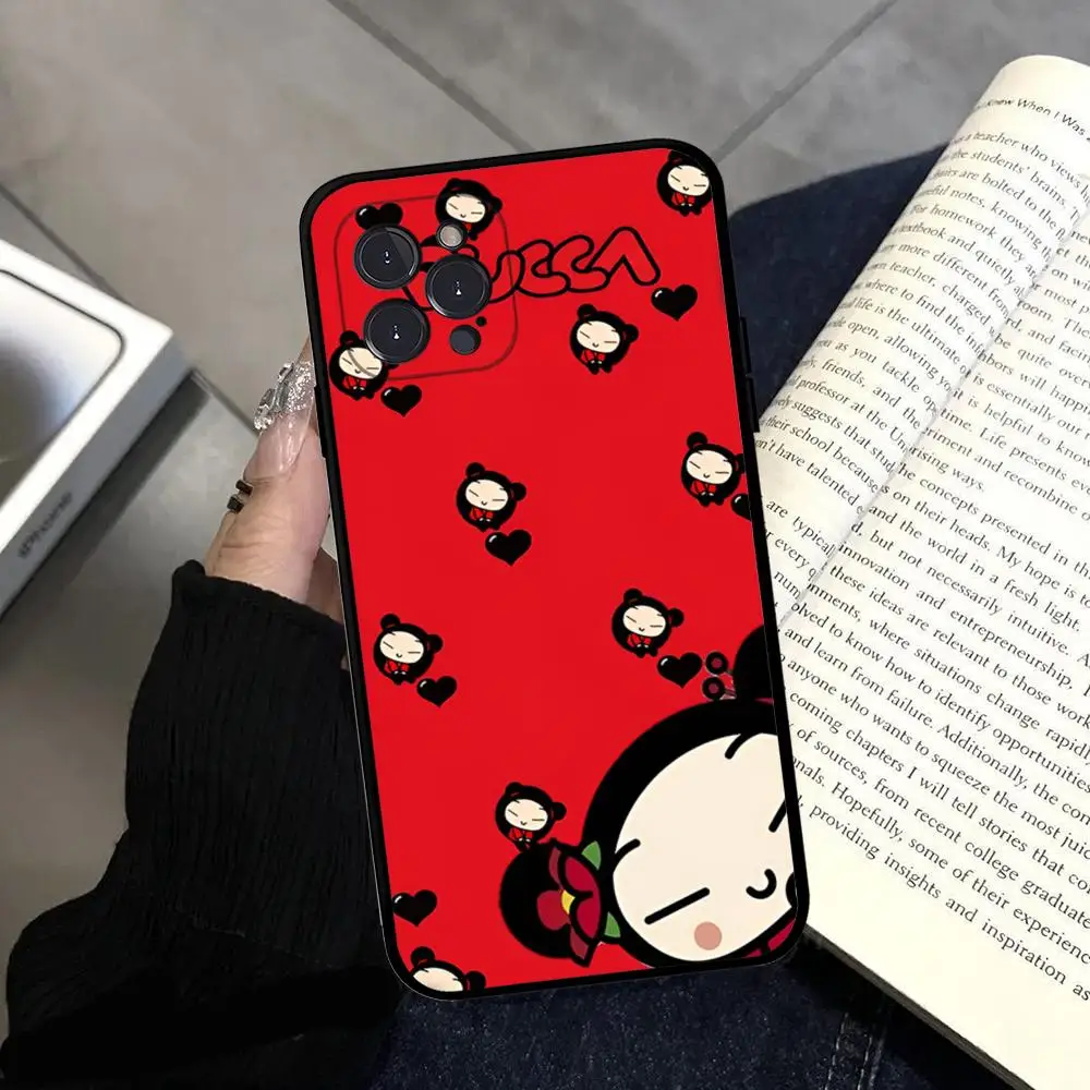 Cute Cartoon Pucca Garu Phone Case Silicone Soft for iphone 15 14 13 12 11 Pro Mini XS MAX 8 7 6 Plus X XS XR Cover