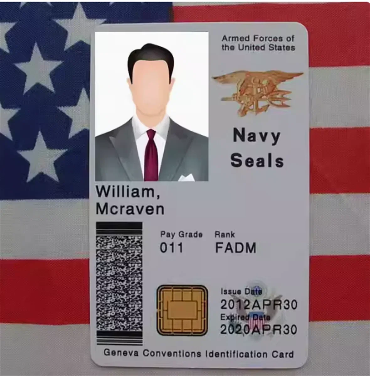 

US Navy SEALs COS anime ID props can be personalized and customized