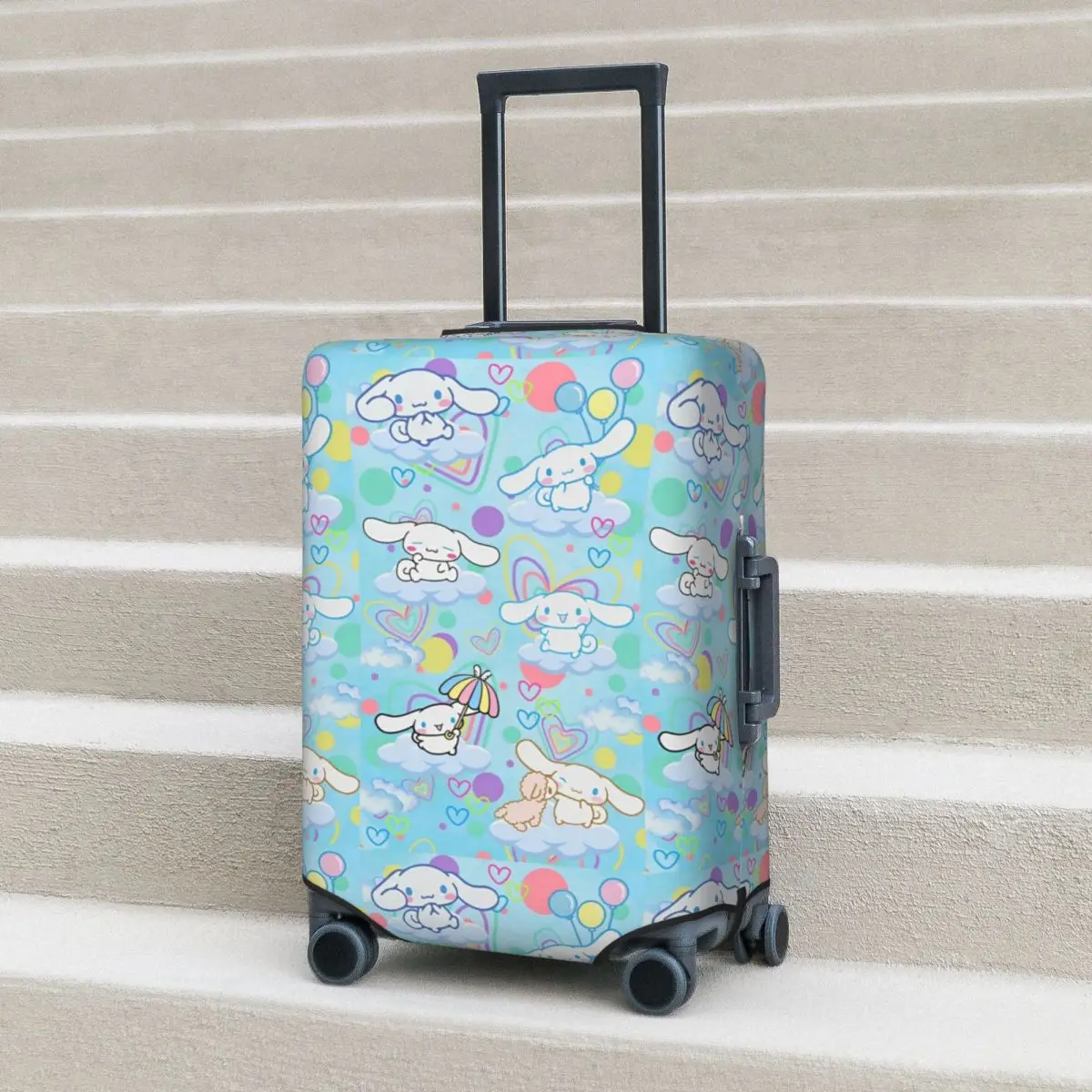 Sanrio Hello Kitty Cinnamoroll Kuromi Suitcase Cover  Cartoon Anime Elastic Cruise Trip Protector Luggage Accesories Vacation