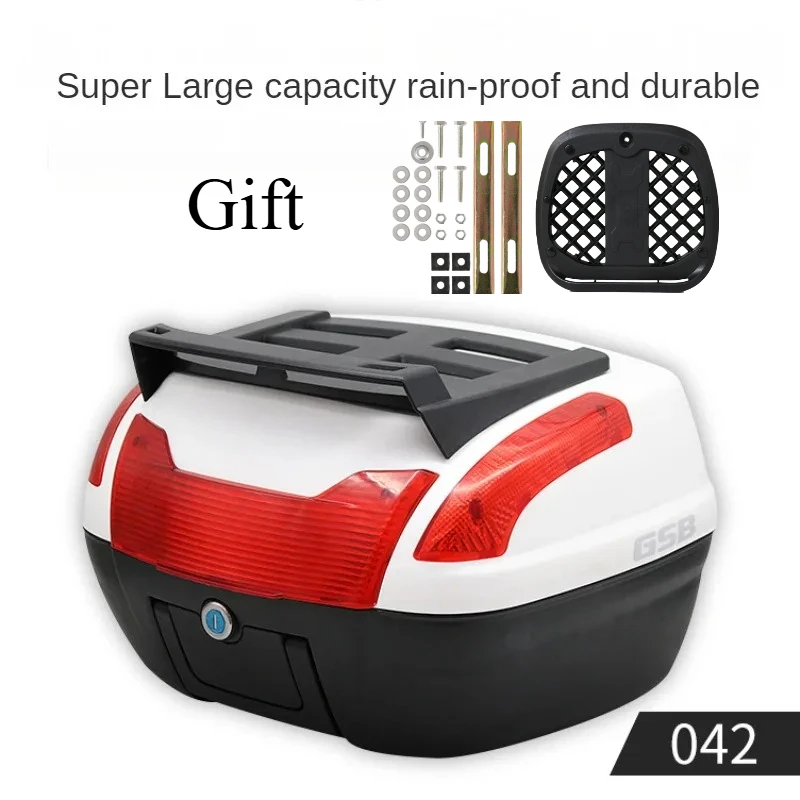 

Large capacity Motorcycle Storage Box Electric Motorbike Trunk Enlarged Tail Box Motorcycle Rear Shelf Storage Box Luggage Case