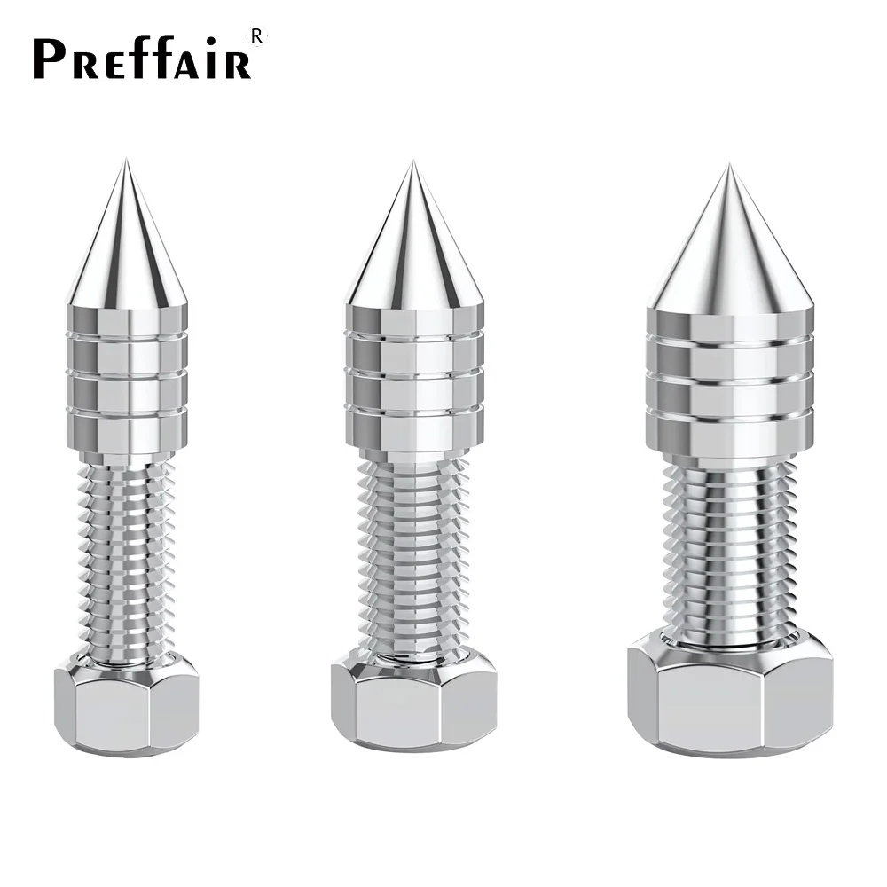 

PreffairM6 M8 M10 Stainless Steel Speaker Threaded Spikes Hifi Audio Subwoofer Isolation Stand Foot Cone Adjustable Height
