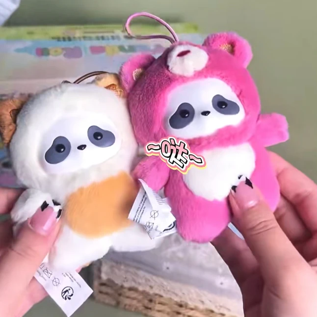 

Panda Roll The Zoo In Hands Series Plush Keychain Blind Box Cute Stuffed Animal Pendant Surprise Gift For Kids Collectors Toys