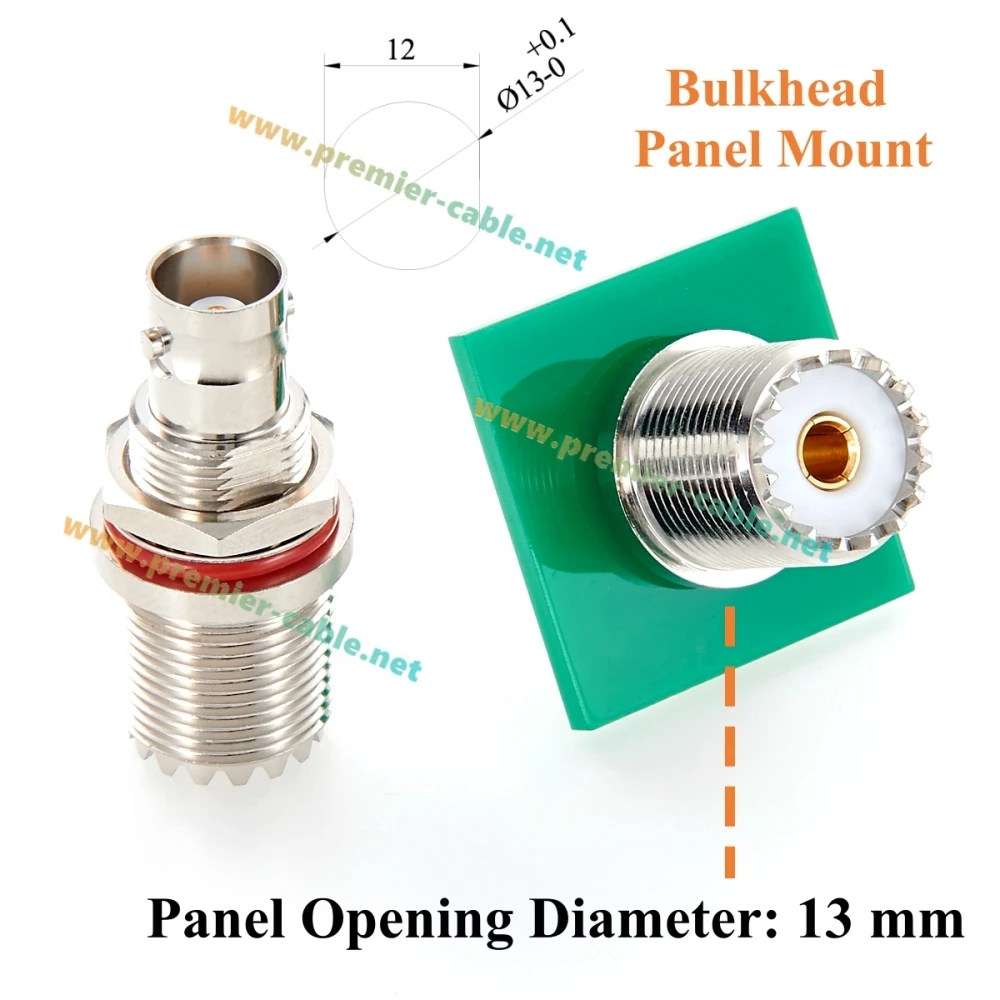 BNC-Buchse auf UHF-Buchse SO-239 Schottwandmontage-Adapter 50 Ohm HF-Koaxialstecker für HF-Antenne, Amateurfunk, CCTV – Detail 2