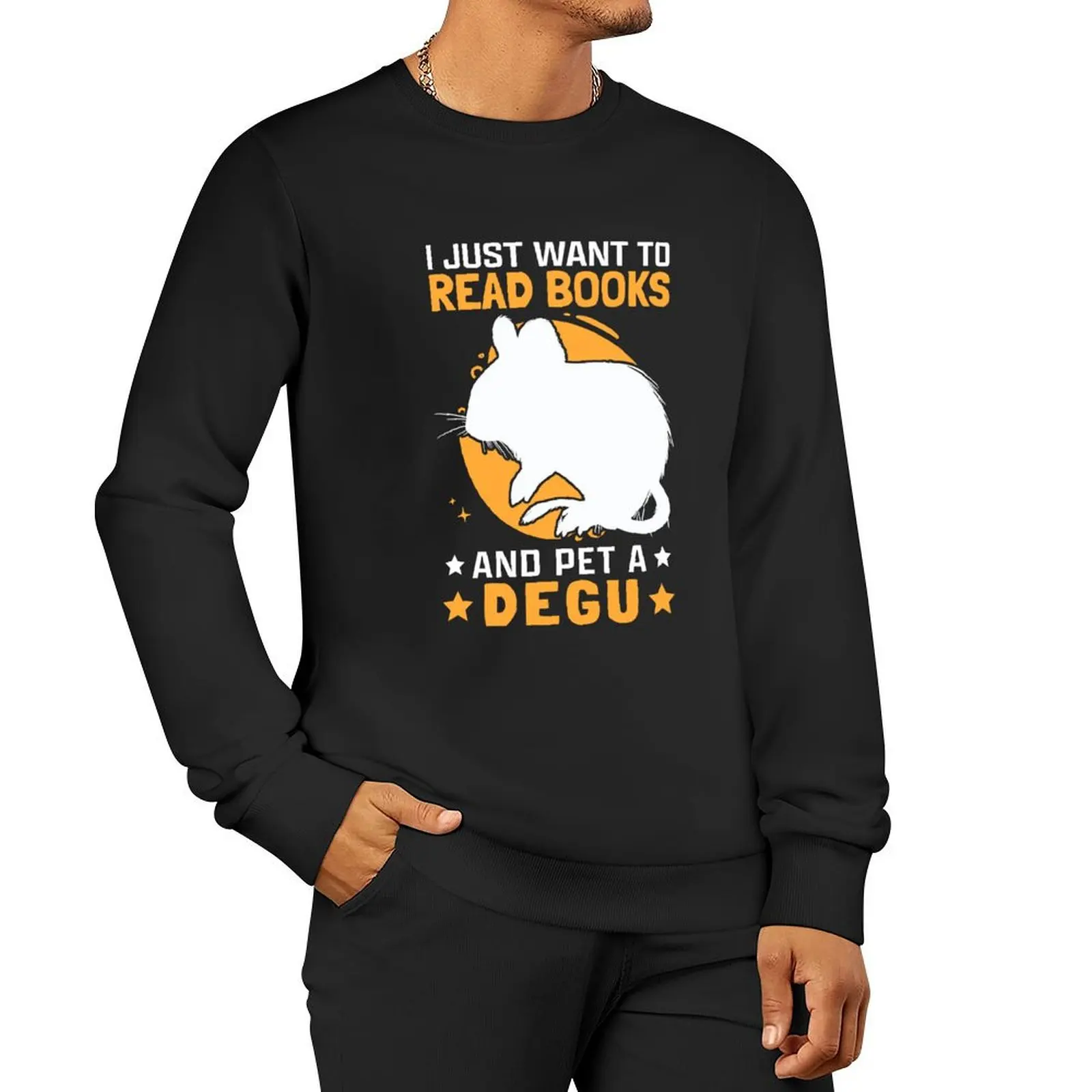 Degus and Books Chilean Rodent Degu Pullover Hoodie anime clothing sweatshirt