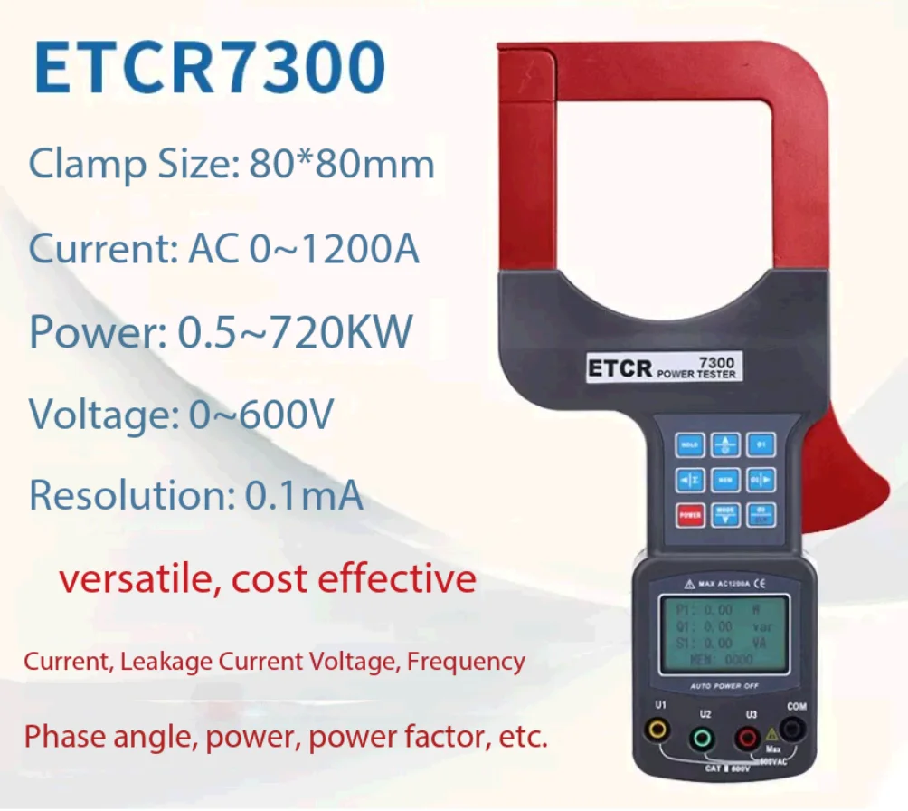 ETCR7000/B Large-Range Clamp Meter/High Current Clamp Meter/Leakage Current Test