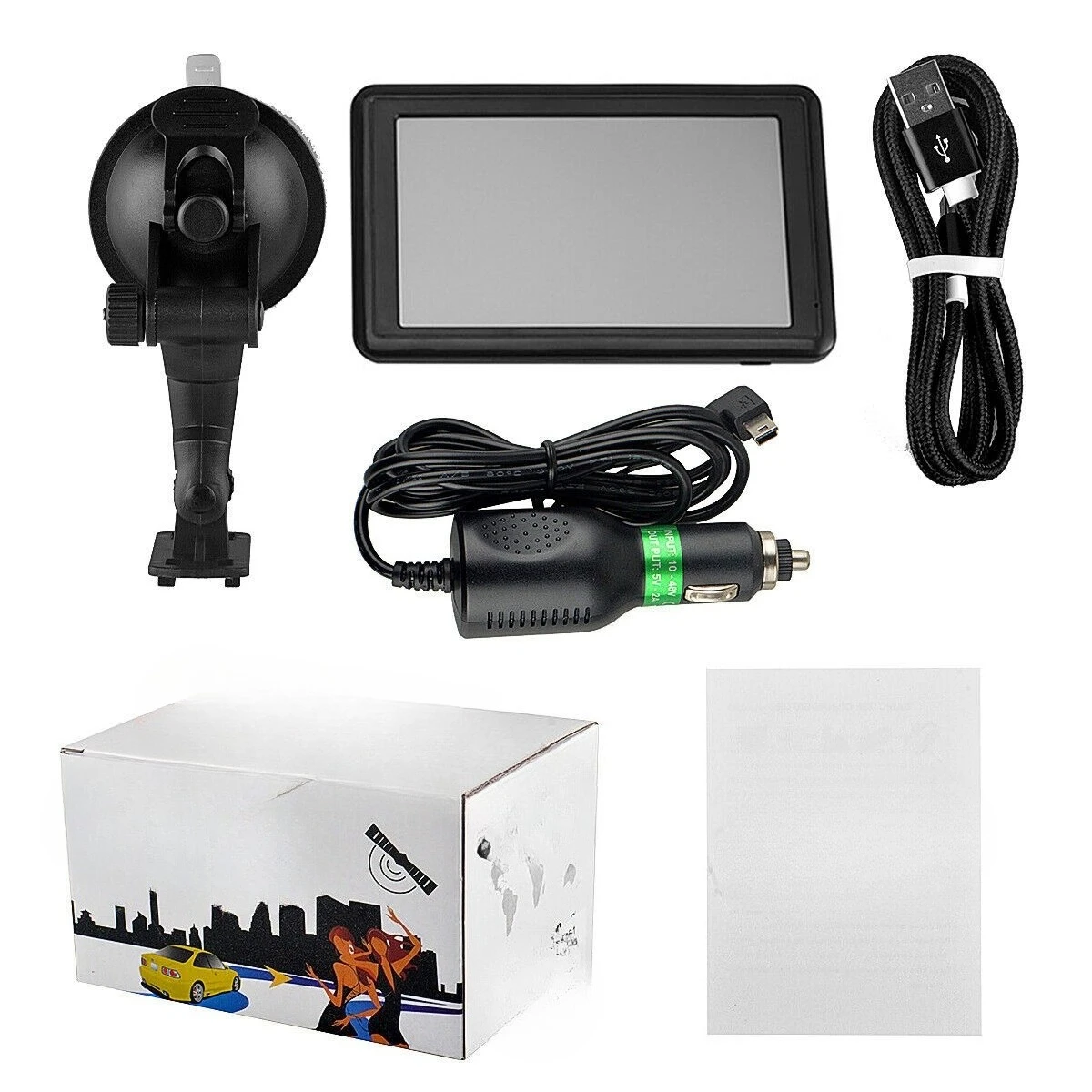 Navegador GPS portátil para carro de 5 polegadas 8G caminhão de alta definição universal