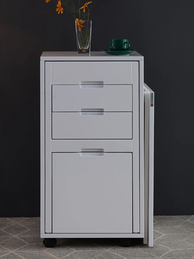 Bookcase integrated desk small apartment study folding household telescopic computer corner combination