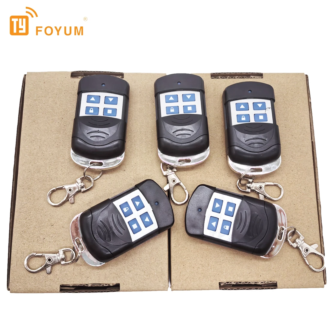 5PCS Garage Door Remote Control 433MHZ Face to Face Copy 4 Button Cloning Wireless Transmitter Portable Duplicator 5Pcs