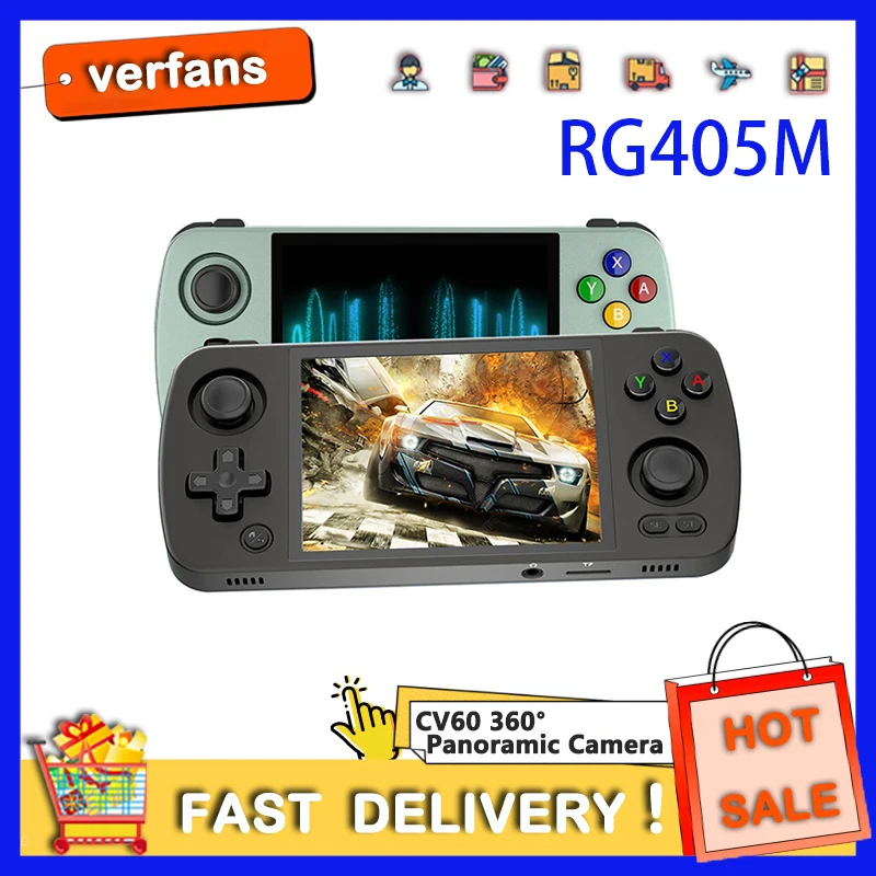 In stock RG405M Handheld Game Console 4 Inch IPS Touch Screen Aluminum Alloy T618 Android 12 Portable Retro Player 4000+Game