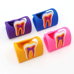 1pc Dental Cute Teeth Shape Name Card Holder Colorful Dentist Rubber Card Storage Holder Teeth Molar Shape Clinic Oral Gift