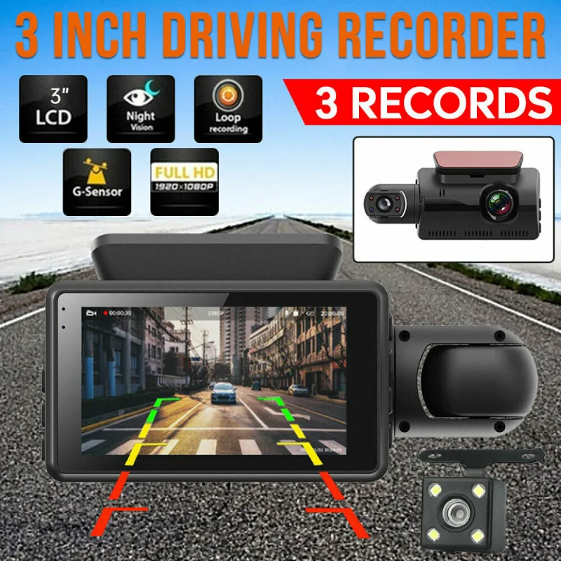 3.0inch Cam for Cars Video Recorder Cycle Recording Car Surveillance Camera With WIFI Dash Cars 2 Lens Dashcam Cam 1080P DVR Car