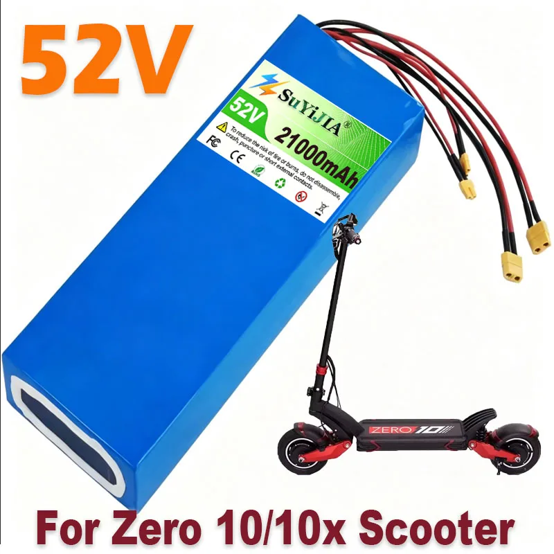 52V 21Ah Lithium Ion Battery 1500W with 30A BMS 48V 60V Lithium Scooter Battery 52v 21ah Battery Pack for Zero 10/10x