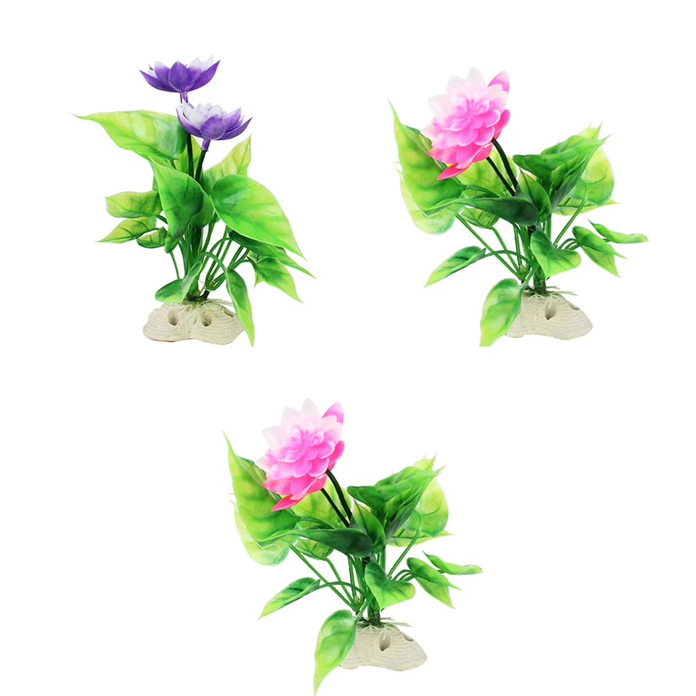 

Lotus Decoration Aquarium Decorations Plants Plastic Fish Tank DecorationsAquarium Accessories Non Toxic Easy Washing