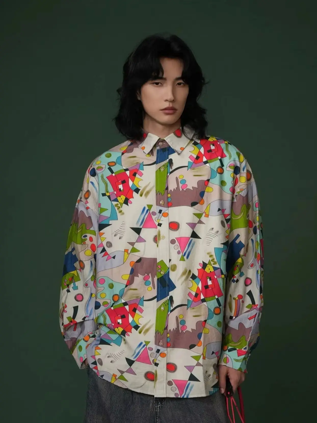 

Autumn/Winter New Style - Abstract Art - Long-Sleeved Shirt - Design with a Unique Style - Men's and Women's Matching Loose Coat