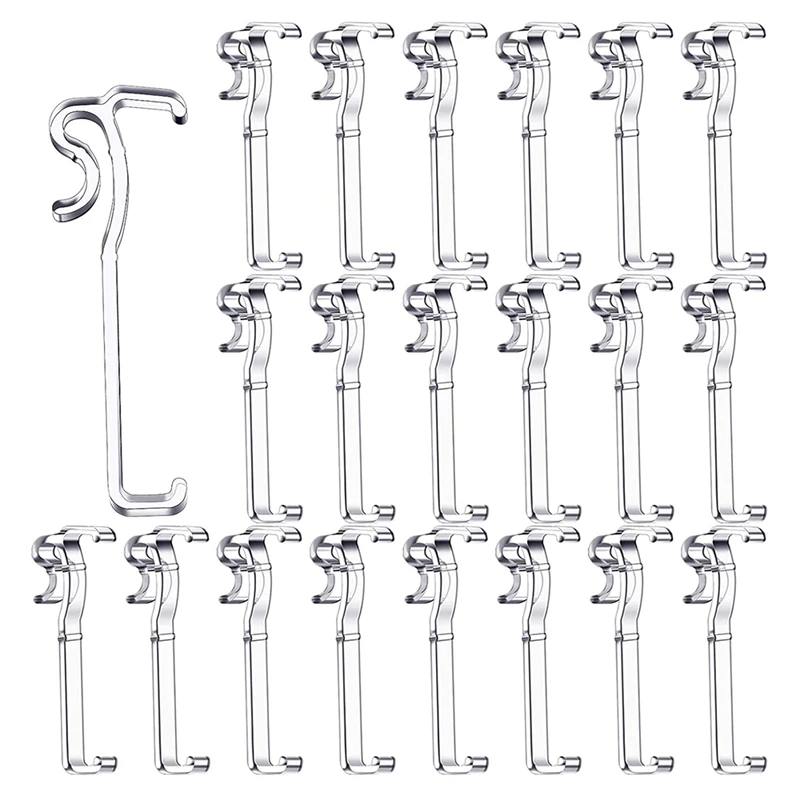

20Pcs 3.5 Inch Valance Clips Window Blind Clips Clear Plastic Valance Retainer Clip For Horizontal Blind Valance