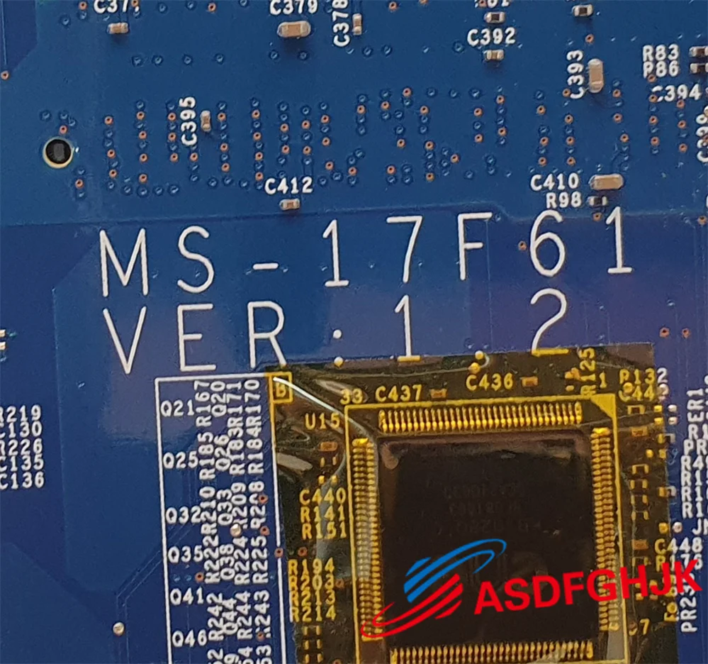 MS-17F61  FOR MSI GF75 Thin 10UD MS-17F6 LAPTOP MOTHERBOARD WITH I7-10750H AND GTX1650M TEST OK