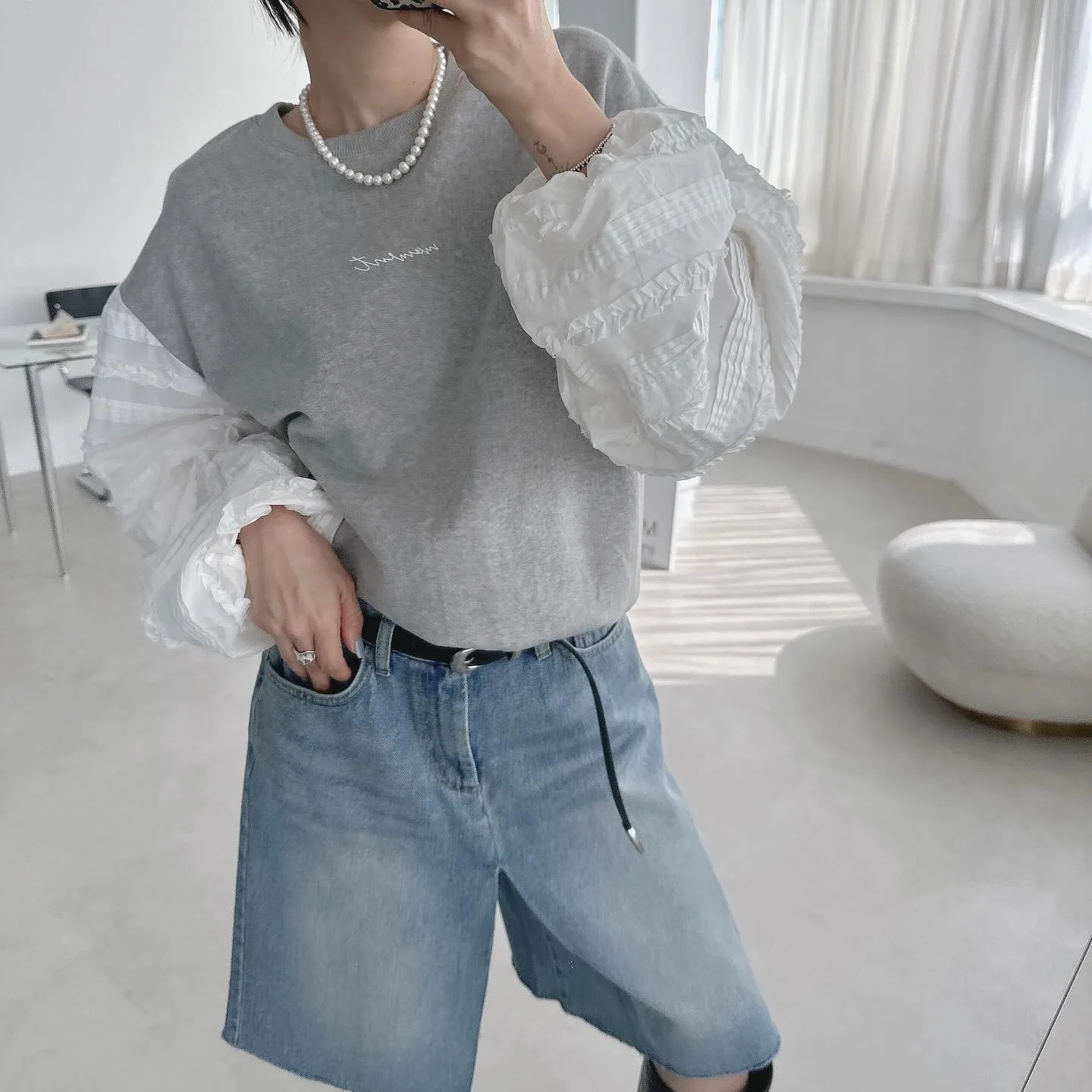 

Модная универсальная толстовка с пэчворком и капюшоном, свободного кроя, повседневная, из весенней коллекции, женская одежда китайского происхождения