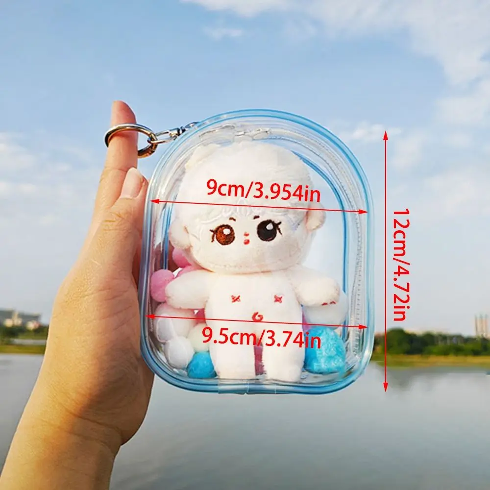 Geschenk 10 cm Puppe Outdoor Tasche Mehrfarbige Puppe Zubehör Lagerung Fall Tasche Dekoration PVC Puppe Display Box 10 cm Baumwolle puppe