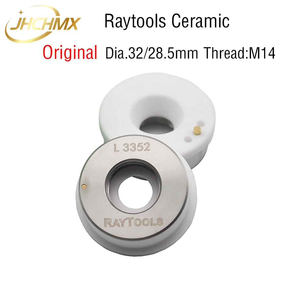 JHCHMX-Soporte de boquilla de cerámica láser Original, diámetro de 32mm/28,5mm, M14 para cabezal de corte láser de fibra Raytools BT240S BM109 BM111