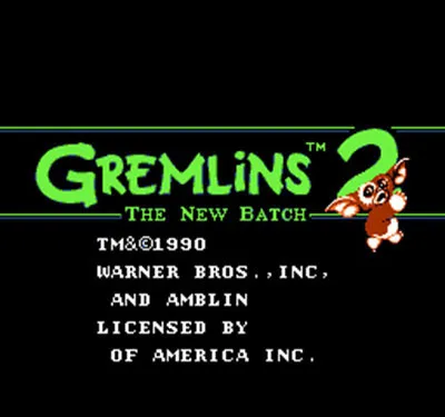 Gremlins 2 60-контактная игровая карта Бесплатная область для 8-битного игрового плеера