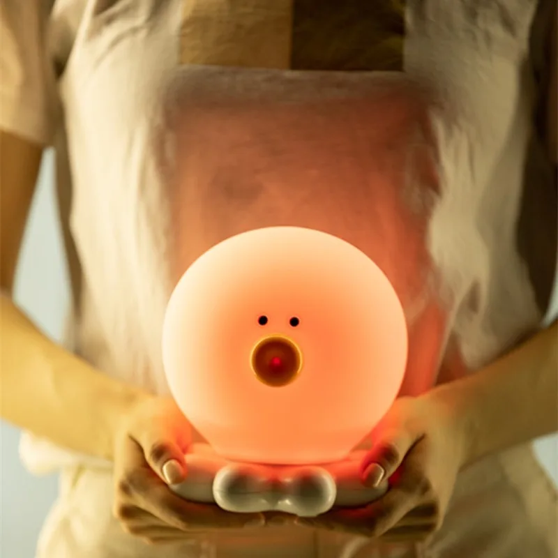 Octopus Seven-Color Snap Light, Creative Children's Gift, LED Silicone Night Light, Bedroom Bedside Companion Light