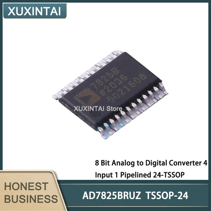 

5Pcs/Lot New Original AD7825BRUZ AD7825 8 Bit Analog to Digital Converter 4 Input 1 Pipelined 24-TSSOP