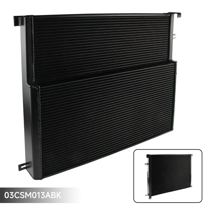 

Water Radiator Front Mount Tube & Fin Enlarged Sports For BMW B58 G05 X5 F95 G06 X6 F96 40i/40ix Upgrade Aluminum Black