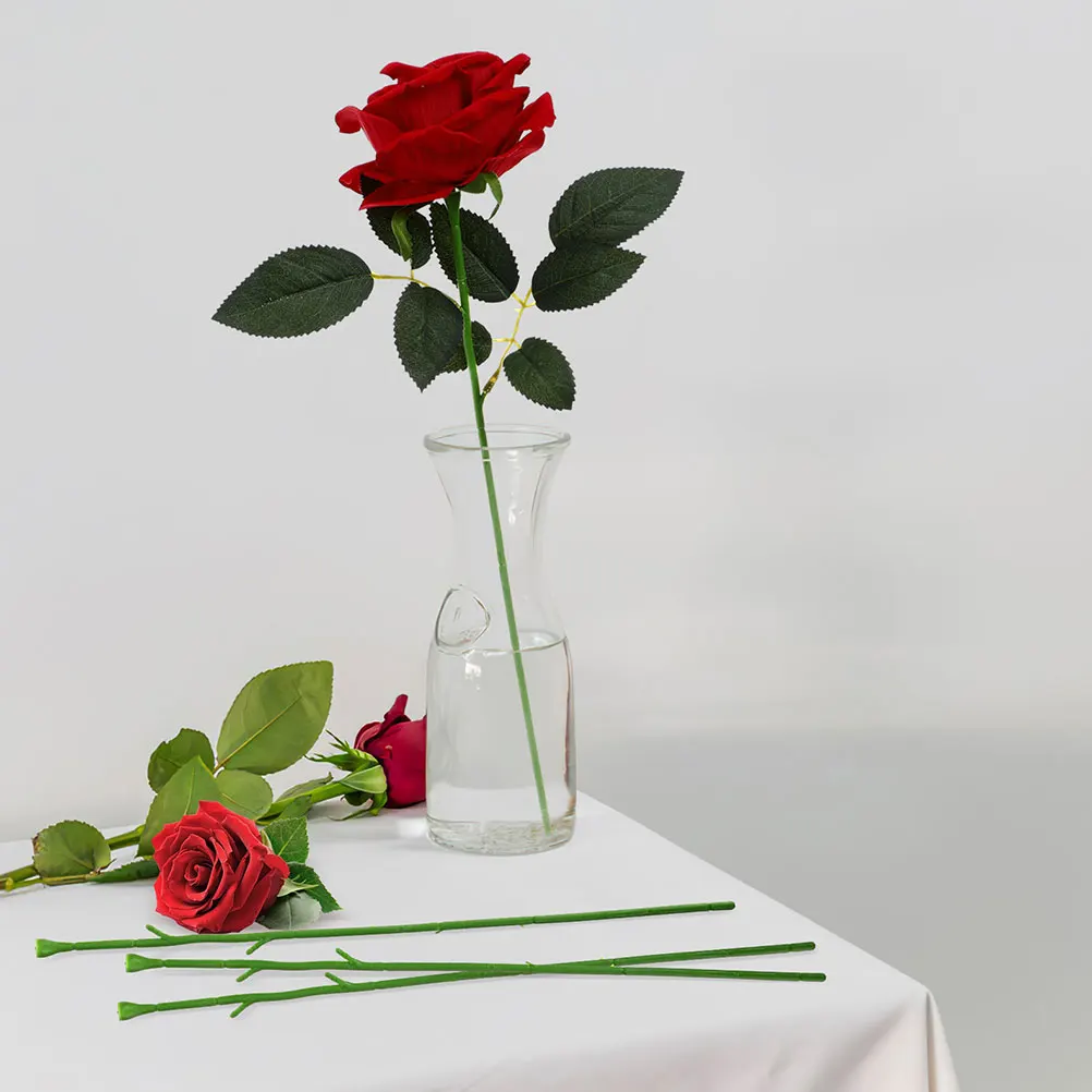 

30 Pcs Artificial Flower Pole Stem Bouquet Making Supplies Iron Stems Flowers Diy Crafting Decor