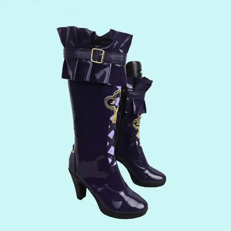 25COSHerta تأثيري أحذية لعبة هونكاي ستار السكك الحديدية الدعائم أحذية هالوين ملابس الحفلات اكسسوارات الكبار الرجال النساء أحذية طويلة