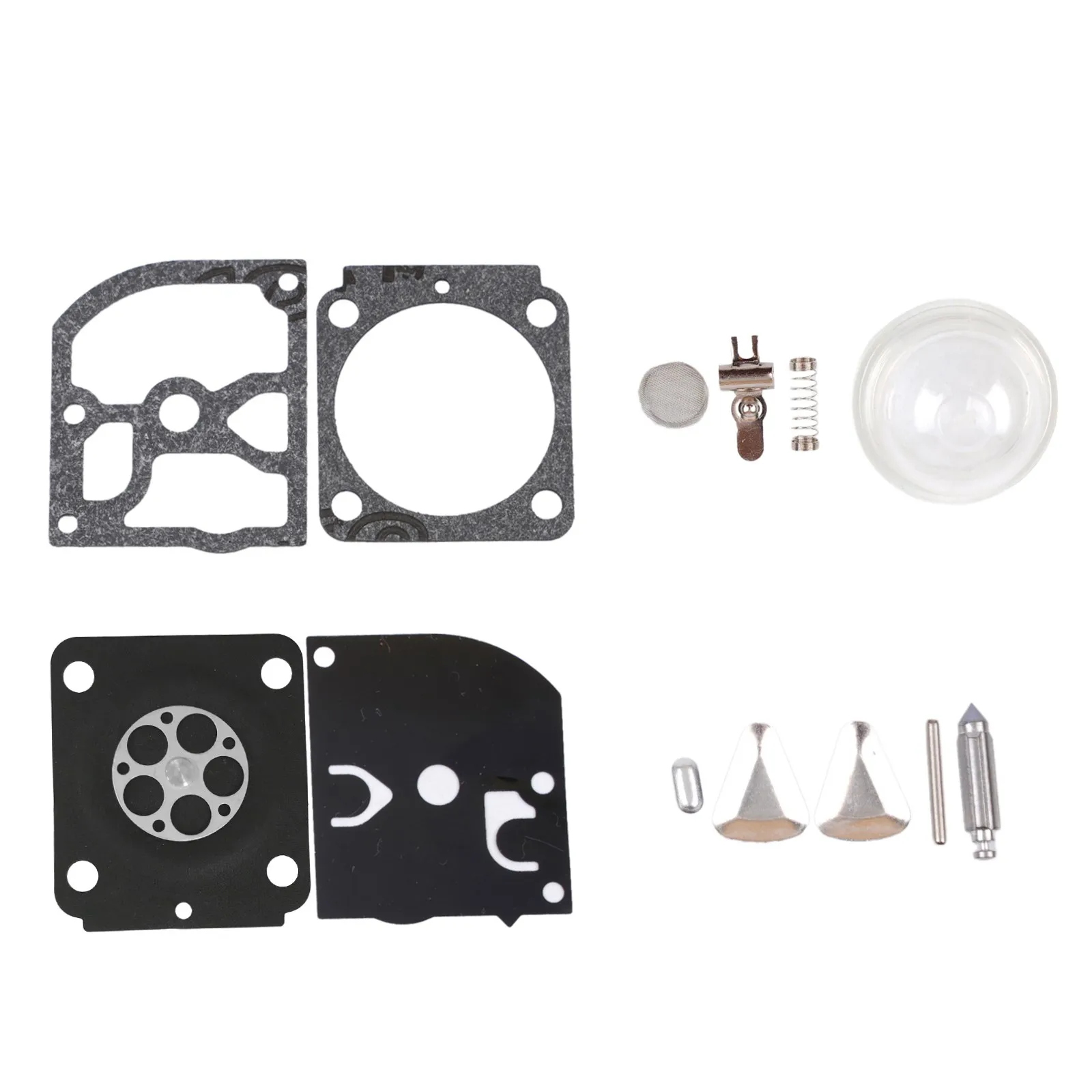 Grass Trimmer Carburetor Rebuild Kit For RB100 HS45 FS55 FS38 BG45 Chainsaws Contains 4 Diaphragms And 9 Functional Parts