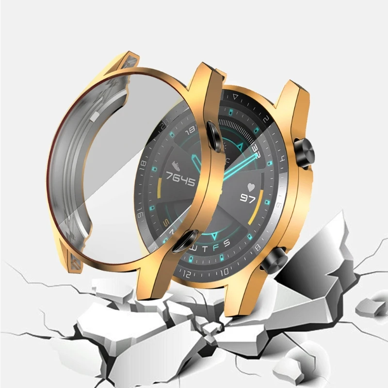 Compatible for Huawei Watch GT2 46mm for CASE Durable Screen Protector Shockproof Wear Resistant for shell for Smart Wat